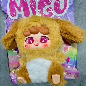 Cute Migo Puppy Brown and White Plush Toy